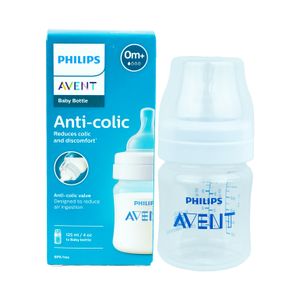 Philips Avent Anti-Colic Baby Feeding Bottle (0m+) - 125ml (Model: SCY100/10)